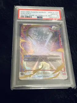 DBS Card Game Fusion World FB04-129 SON GOKU SECRET RARE-ALTERNATE ART - PSA 10 - Image 3