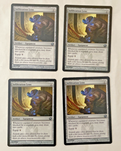 4x Infiltration Lens Scars of Mirrodin MTG Magic the Gathering LP - Image 1