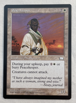 1x Peacekeeper Weatherlight MTG Magic the Gathering NM - Image 1