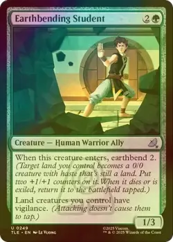 MTG Avatar: TLE Earthbending Student Creature UNCOMMON FOIL #0249 - Image 1