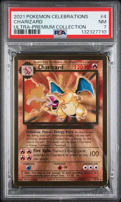 Charizard 4/102 Celebrations Upc Gold Promo Pokemon PSA 7 *710 - Image 1