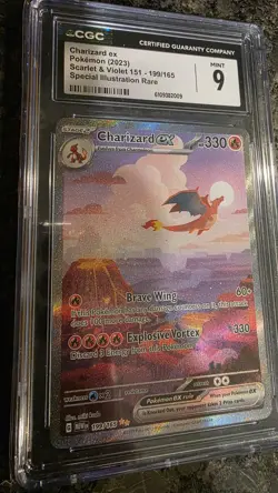 CGC 9 CHARIZARD EX 199 SCARLET & VIOLET 151 SPECIAL ILLUSTRATION RARE POKEMON - Image 1