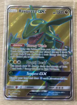 Pokemon TCG Rayquaza GX Full Art Ultra Rare Holo Card 160/168 Celestial Storm - Image 1