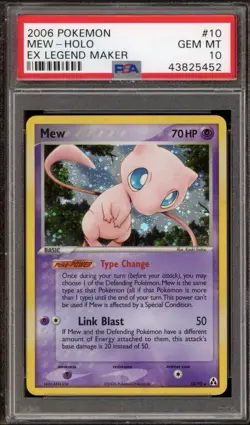 Mew EX legend Maker Holo Rare #10/92 Pokemon - PSA 10 Gem Mint - Image 1