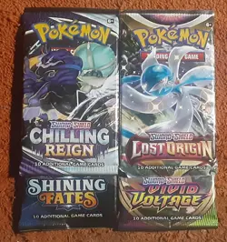 Pokemon TCG Booster Pack Lot Of 4 Different Sets - Image 1