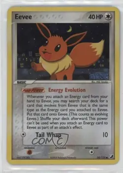 Eevee Reverse Foil Pokemon EX Unseen Forces #55 2005 - Image 1