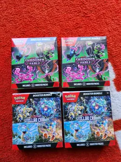 Pokemon Shrouded Fable + Stellar Crown Booster Bundle X2 of Each!!! Sealed New - Image 1