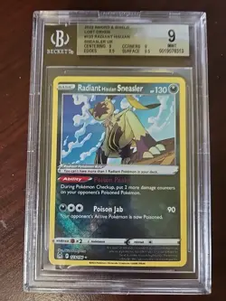 Pokemon Radiant Hisuian Sneasler Card 123/196 Lost Origin Rare Mint BGS 9 - Image 1