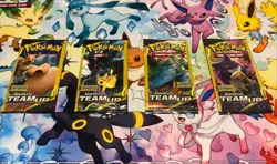 Sun Moon Team Up3-card Booster Packs New FullArt Set (4) Tag Team Mini - Image 1