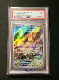 Pokemon 2023 Charmander SVP #44 Obsidian Flames ETB English Mint PSA 9 - Image 1