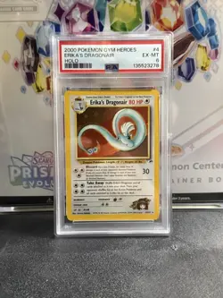 Pokemon Erika's Dragonair 004/132 Gym Heroes Holo Rare Unlimited PSA 6 - Image 1