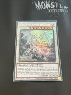 YUGIOH BLUE-EYES SPIRIT DRAGON ULTRA RARE LDS2-EN020 1ST EDITION - Image 1