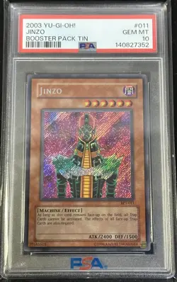 Yu-Gi-Oh! Jinzo Booster Pk. Tin Secret Rare Promo BPT-011 PSA 10 Gem MT LOW POP - Image 1