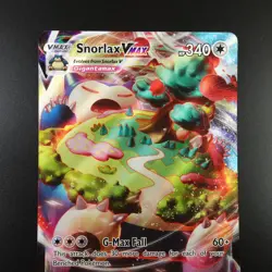 Snorlax VMAX 142/202 Pokemon Sword and Shield Rainbow Holo Full Art Card - Image 2