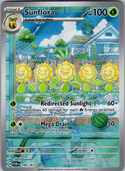 Sunflora 169/167 - Twilight Masquerade Illustration Rare Pokemon TCG NM - Image 1