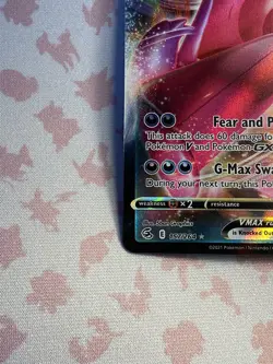 Pokemon Gengar VMAX TCG Fusion Strike Card 157/264 Near Mint Condition - Image 4