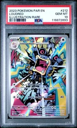 LOUDRED #212 PSA 10 • 2023 POKEMON PARADOX RIFT ENGLISH ILLUSTRATION RARE - Image 1