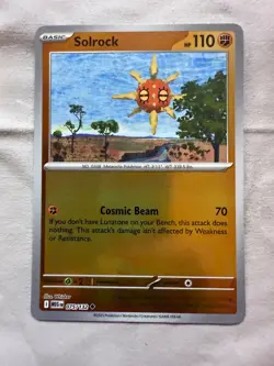 Solrock 075/132 Reverse Holo ME01: Mega Evolution Pokemon TCG - Image 1
