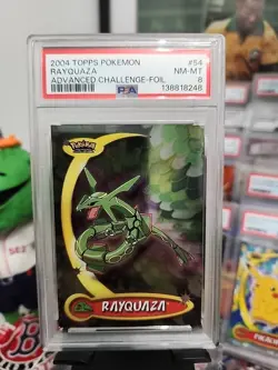 2004 RAYQUAZA Pokemon TOPPS Advanced Challenge-Foil #54 PSA 8 - Image 1