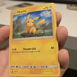 Pikachu Pokemon SM183 Sun & Moon Era Black Star Promo with HD Swirl - Image 1