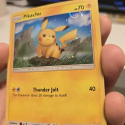 Pikachu Pokemon SM183 Sun & Moon Era Black Star Promo with HD Swirl - Image 2