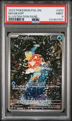 2023 POKEMON PAL EN-PALDEA EVOLVED ILLUSTRATION RARE #203 MAGIKARP PSA 9 - Image 1