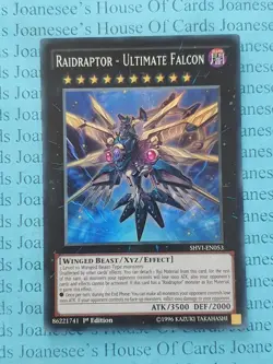 SHVI-EN053 Raidraptor - Ultimate Falcon Super Rare Yu-Gi-Oh Card 1st Edition New - Image 1