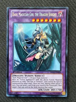 Yugioh Dark Magician Girl the Dragon Knight 1st Edition Secret R DRLG-EN004 NM - Image 1