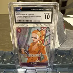 SLAB ERROR!!!-One Piece Kalifa Alt Art Parallel Holo CGC Gem mint 10 OP03-060 - Image 1