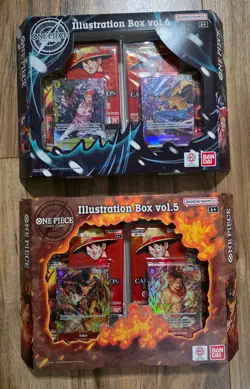 One Piece TCG Illustration Box Vol 5 and Vol 6 Lot - Factory Sealed - Image 1