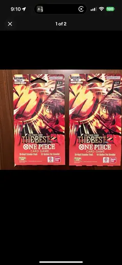 One Piece The Best Vol 2 Premium Booster PRB-02 Sleeved Booster Pack Lot Of 2 - Image 1