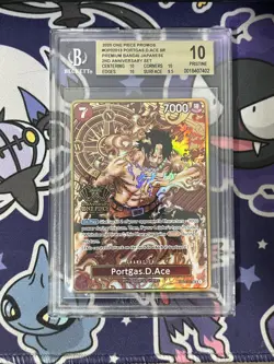 Portgas.D.Ace One Piece English Version 2nd Anniversary OP02-013 BGS10 noPSA 10 - Image 1