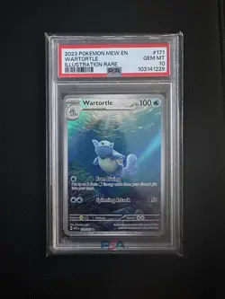 Pokemon TCG Wartortle Scarlet & Violet Holo Illustration Card 171/165 PSA 10 - Image 1