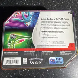 Pokemon Cards Paradox Destinies Tin Walking Wake EX W/ 5 Booster Packs Sealed - Image 2