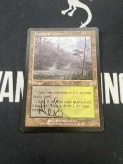 Signed Apocalypse Llanowar Wastes x1 Magic MTG - Image 1