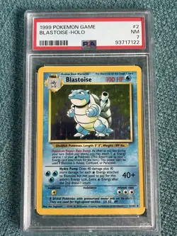 1999 Blastoise Pokemon Base Set Unlimited 2/102 PSA 7 - Image 1