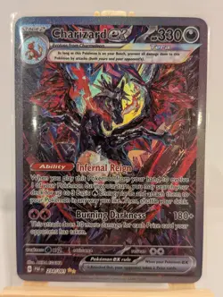 Custom Fan Art Charizard EX Tera High Quality Custom Card Foil Finish Dark Black - Image 2