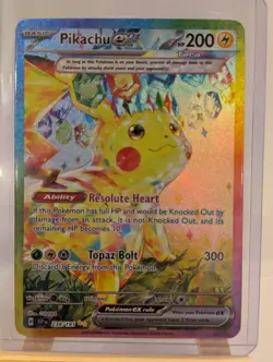 Custom Fan Art Pikachu EX Tera High Quality Custom Card Foil Finish - Image 3