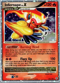 Infernape LV.X 121/130 Holo Rare LV.X Diamond & Pearl Pokemon NM - Image 1