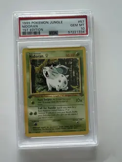 1999 Pokemon Jungle Nidoran 1st Edition #57 PSA 10 GEM MINT - Image 1