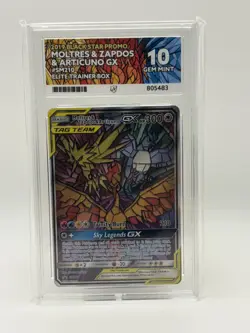 Pokemon Moltres Zapdos Articuno GX SM210 Hidden Fates | Ace 10 - Image 3