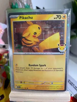 Pikachu Stamped Promo (051/162) - Pokemon Day Celebrations - Pokemon TCG - NM - Image 1