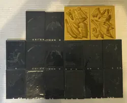 Vintage 1996 Yu-Gi-Oh Black Plastic Molds Cards Stamps 14 & 2 3D Monster Blocks - Image 2