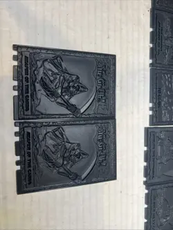Vintage 1996 Yu-Gi-Oh Black Plastic Molds Cards Stamps 14 & 2 3D Monster Blocks - Image 4