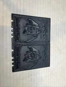 Vintage 1996 Yu-Gi-Oh Black Plastic Molds Cards Stamps 14 & 2 3D Monster Blocks - Image 5
