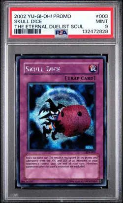 2002 YU-GI-OH! THE ETERNAL DUELIST SOUL PROMO #003 SKULL DICE PSA 9 - Image 1