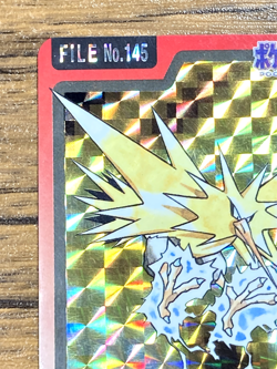 Pokemon Carddass Card Zapdos File No.145 Bandai Pocket Monsters 1997 Holo - Image 3