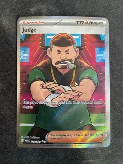 Judge 228/091 SV: Paldean Fates Holo Ultra Rare Pokemon TCG Card English NM - Image 1