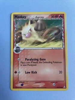 Mankey Delta Species 70/110 Holon Phantoms Regular Pokemon TCG Card English LP - Image 1