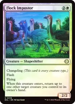 NM Foil Flock Impostor, MTG, Lorwyn Eclipsed, Magic the Gathering, 16 - Image 1